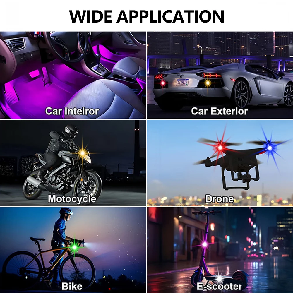 1-8PCS USB Rechargeable Waterp - Drone Strobe Light recensione e prezzo