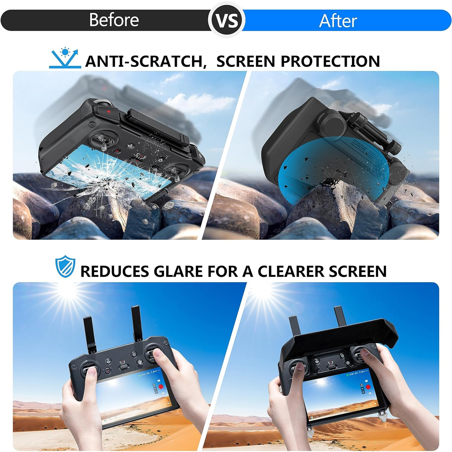 2-in-1 Sun Hood & Joystick Cov - Drone Sun Shade recensione e prezzo