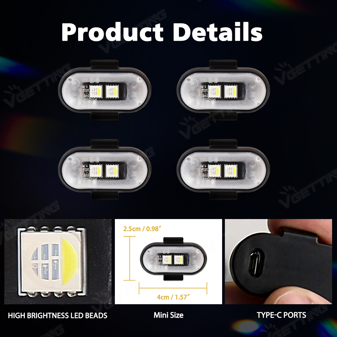 4Pcs Mini Drone Strobe Light 8 - Drone Strobe Light recensione e prezzo